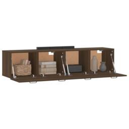 Berkfield Home Wall Cabinets 2 pcs Brown Oak 60x36.5x35 cm Engineered Wood - thumbnail 4