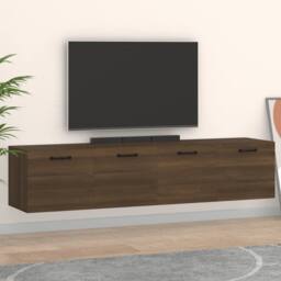 Berkfield Home Wall Cabinets 2 pcs Brown Oak 60x36.5x35 cm Engineered Wood - thumbnail 2