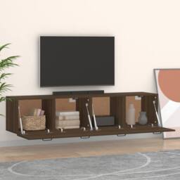 Berkfield Home Wall Cabinets 2 pcs Brown Oak 60x36.5x35 cm Engineered Wood - thumbnail 3