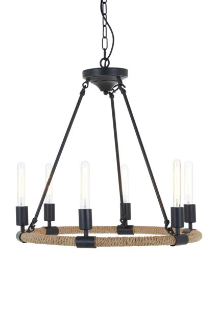Orsina Hampstead 6 Bulb Chandelier in Black - image 1