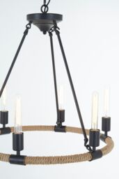 Orsina Hampstead 6 Bulb Chandelier in Black - thumbnail 3