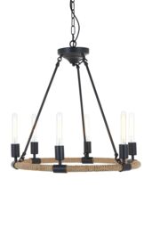 Orsina Hampstead 6 Bulb Chandelier in Black - thumbnail 1