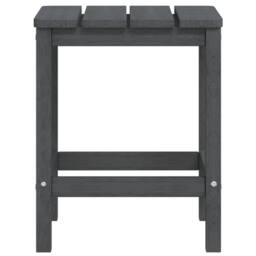 Berkfield Home Garden Adirondack Chair with Footstool & Table HDPE Anthracite in Black - thumbnail 6