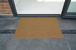 Desire Rugs Non Slip Coir Style Heavy Duty Rubber Back Door Mats in Beige - Size: 50 cm x 80 cm - thumbnail 4