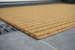 Desire Rugs Non Slip Coir Style Heavy Duty Rubber Back Door Mats in Beige - Size: 50 cm x 80 cm - thumbnail 3