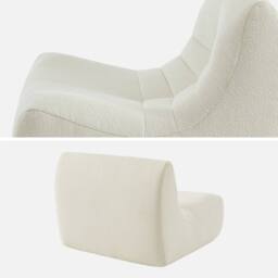 sweeek Set Of 3 Modular Armchairs In Boucle Fabric in White - thumbnail 6
