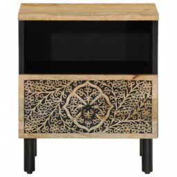 Berkfield Home Bedside Cabinet 40x33x46 cm Solid Wood Mango in Brown - Size: 40 x 33 x 46 cm - thumbnail 5