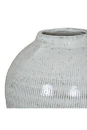 KDMD Kemi Large Olpe Vase - Modern Sculpted Ceramic Centerpiece in White - thumbnail 3