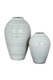 KDMD Kemi Large Olpe Vase - Modern Sculpted Ceramic Centerpiece in White - thumbnail 4