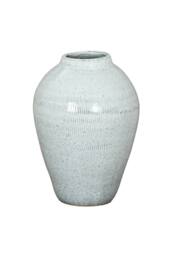KDMD Kemi Large Olpe Vase - Modern Sculpted Ceramic Centerpiece in White