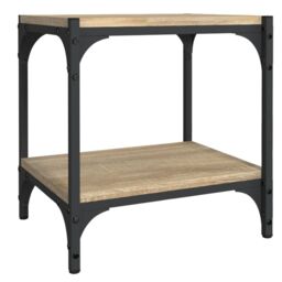 Berkfield Home TV Cabinet Sonoma Oak 40x33x41 cm Engineered Wood & Steel in Brown - Size: 40 x 33 x 41 cm - thumbnail 2