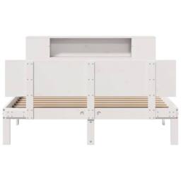 Berkfield Home Bookcase Bed without Mattress White 135x190 cm Double Solid Wood Pine - thumbnail 4
