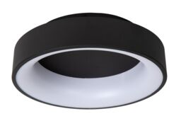Lucide 'MIRAGE' Dimmable Stylish Indoor Decorative LED Flush Ceiling Light in Black - thumbnail 2