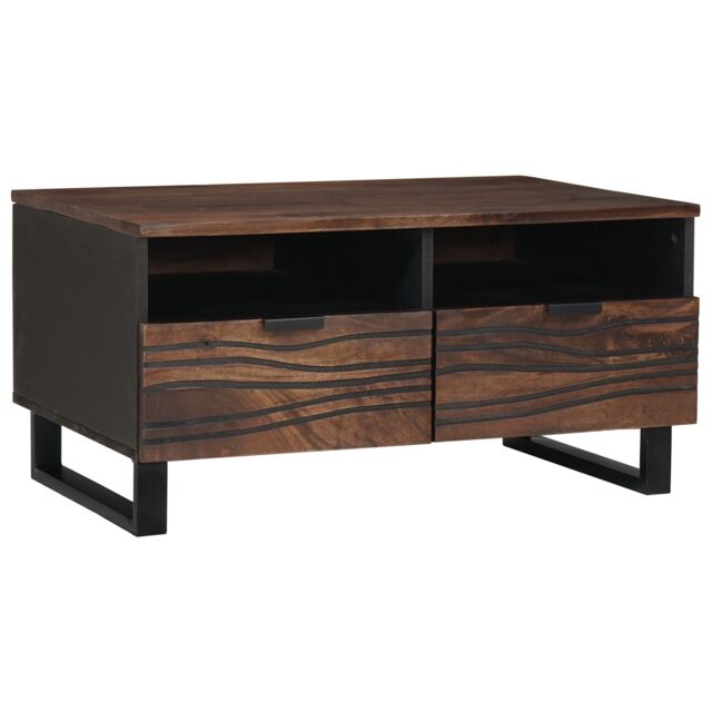 Berkfield Home Coffee Table 80x54x40 cm in Solid Mango Wood in Brown - Size: 80 x 54 x 40 cm - image 1