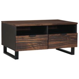 Berkfield Home Coffee Table 80x54x40 cm in Solid Mango Wood in Brown - Size: 80 x 54 x 40 cm - thumbnail 1