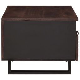 Berkfield Home Coffee Table 80x54x40 cm in Solid Mango Wood in Brown - Size: 80 x 54 x 40 cm - thumbnail 4