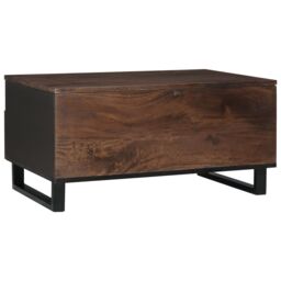 Berkfield Home Coffee Table 80x54x40 cm in Solid Mango Wood in Brown - Size: 80 x 54 x 40 cm - thumbnail 5
