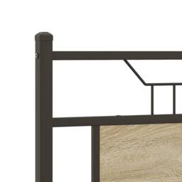 Berkfield Home Decorative Bed Frame without Mattress Sonoma Oak 140x190 cm Engin in Light Tan - thumbnail 9