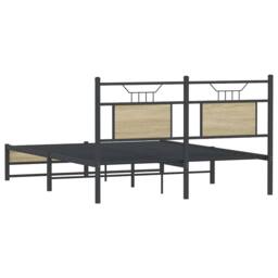 Berkfield Home Decorative Bed Frame without Mattress Sonoma Oak 140x190 cm Engin in Light Tan - thumbnail 8