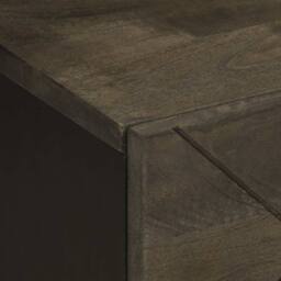 Berkfield Home Beautiful Bedside Cabinet Black 40x33x46 cm Solid Wood Mango - Size: 40 x 33 x 46 cm - thumbnail 6