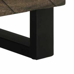 Berkfield Home Beautiful Bedside Cabinet Black 40x33x46 cm Solid Wood Mango - Size: 40 x 33 x 46 cm - thumbnail 8