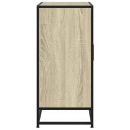 Berkfield Home Sideboard Sonoma Oak 68x35x76 cm Engineered Wood & Metal in Brown - Size: 68 x 35 x 76 cm - thumbnail 6