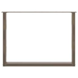 Berkfield Home Coffee Table Legs U-Shaped 3 pcs Natural Steel 100x(72-73) cm Steel in Brown - thumbnail 5