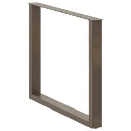 Berkfield Home Coffee Table Legs U-Shaped 3 pcs Natural Steel 100x(72-73) cm Steel in Brown - thumbnail 4