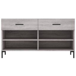 Berkfield Home Shoe Bench Grey Sonoma 102x35x55 cm Engineered Wood - Size: 102 x 35 x 55 cm - thumbnail 6