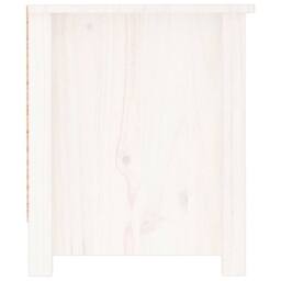 Berkfield Home Shoe Cabinet White 110x38x45.5 cm Solid Wood Pine - thumbnail 5