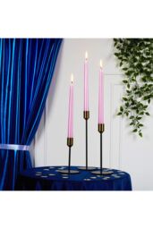 Deco Express Set of 6 Taper Candles in Rose Gold - thumbnail 5