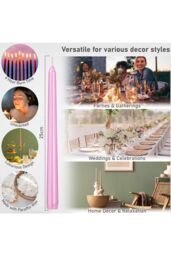 Deco Express Set of 6 Taper Candles in Rose Gold - thumbnail 2