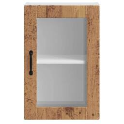 Berkfield Home Kitchen Wall Cabinet with Glass Door¬†Porto Old Wood in Brown - thumbnail 6