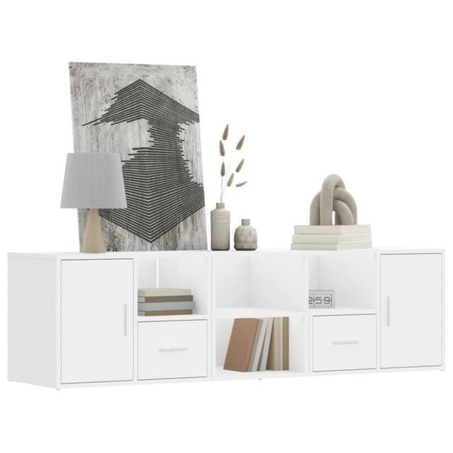 Berkfield Home Corner Cabinet White 160x40x45 cm Engineered Wood - Size: 160 x 40 x 45 cm - image 1