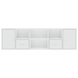 Berkfield Home Corner Cabinet White 160x40x45 cm Engineered Wood - Size: 160 x 40 x 45 cm - thumbnail 4