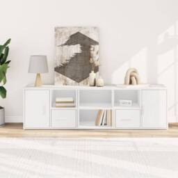 Berkfield Home Corner Cabinet White 160x40x45 cm Engineered Wood - Size: 160 x 40 x 45 cm - thumbnail 3