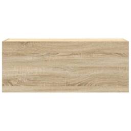 Berkfield Home Decorative Bathroom Wall Cabinet Sonoma Oak 100x25x40 cm Engineer in Light Tan - Size: 100 x 25 x 40 cm - thumbnail 6