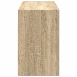 Berkfield Home Decorative Bathroom Wall Cabinet Sonoma Oak 100x25x40 cm Engineer in Light Tan - Size: 100 x 25 x 40 cm - thumbnail 7