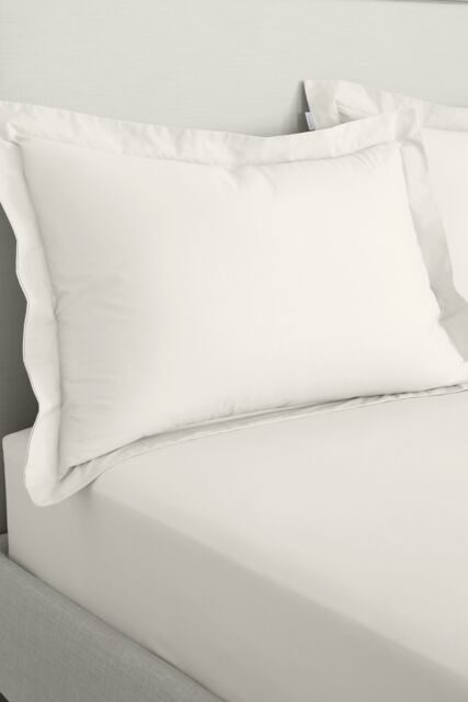 Bianca '200 Thread Count Cotton Percale' Oxford Pillowcases in Cream - image 1