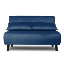 Home Garden Direct Aurora - Small Double Sofa Bed in Velvet - 2 Seater - Blue - thumbnail 5
