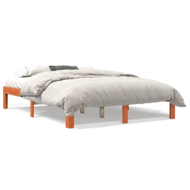 Berkfield Home Bed Frame Frame Grey Sonoma 135x190 cm Double Wood in Brown - Size: Small Double