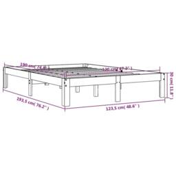 Berkfield Home Bed Frame Frame Grey Sonoma 135x190 cm Double Wood in Brown - Size: Small Double - thumbnail 9