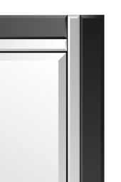 MirrorOutlet Aston Black All Glass Small Mirror 91 x 61 CM - Size: 1 Pack - thumbnail 5