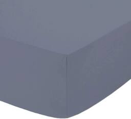 "Homes-Linen 180 Thread Count 16""/40cm Extra Deep Non Iron Fitted Sheet in Grey - Size: Single" - thumbnail 2