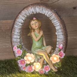 Globrite Solar Fairy Flower Figurine - Garden Statue - thumbnail 1