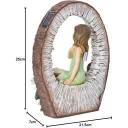 Globrite Solar Fairy Flower Figurine - Garden Statue - thumbnail 2