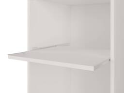 Vente-unique Storage Column for Wall Bed - With Shelf - 1 Door & 2 Open in White - thumbnail 7