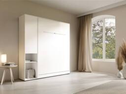 Vente-unique Storage Column for Wall Bed - With Shelf - 1 Door & 2 Open in White - thumbnail 3