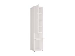 Vente-unique Storage Column for Wall Bed - With Shelf - 1 Door & 2 Open in White - thumbnail 6