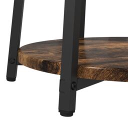 Berkfield Home Side Table 2 pcs Smoked Oak Engineered Wood & Metal in Brown - thumbnail 8